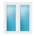 Zweiflügeliges Fenster 116x130 cm Weiß