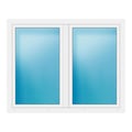 Zweiflügeliges Fenster 170x135 cm Weiß