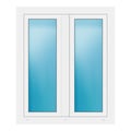 Zweiflügeliges Fenster 100,5x120 cm Weiß