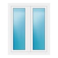 Zweiflügeliges Fenster 102x126 cm Weiß