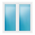 Zweiflügeliges Fenster 158x164 cm Weiß