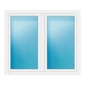 Zweiflügeliges Fenster 154x132 cm Weiß