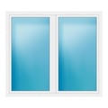 Zweiflügeliges Fenster 204x180 cm Weiß
