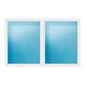 Zweiflügeliges Fenster 280x180 cm Weiß