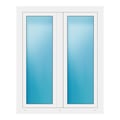 Zweiflügeliges Fenster 110x136 cm Weiß
