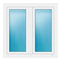Zweiflügeliges Fenster 111x111 cm Weiß
