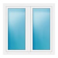 Zweiflügeliges Fenster 130,5x129 cm Weiß