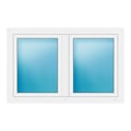 Zweiflügeliges Fenster 140x90 cm Weiß