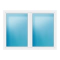 Zweiflügeliges Fenster 204x150 cm Weiß