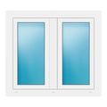 Zweiflügeliges Fenster 100x90 cm Weiß