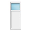 Nebeneingangstür 89x222 cm Weiß 1/3 Glas