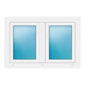 Zweiflügeliges Fenster 108x73 cm Weiß