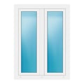 Zweiflügeliges Fenster 98x132 cm Weiß