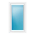 Außenansicht Fenster 74x130 cm Weiß