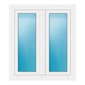 Zweiflügeliges Fenster 94x107 cm Weiß