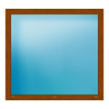 Festverglasung 145x135 cm Golden Oak genarbt