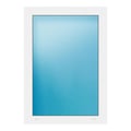 Festverglasung 75x106 cm Weiß