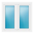 Zweiflügeliges Fenster 109x107 cm Weiß