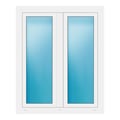 Zweiflügeliges Fenster 106,5x130 cm Weiß