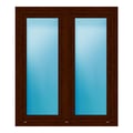 Zweiflügeliges Fenster 116x135 cm Mooreiche genarbt