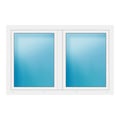 Zweiflügeliges Fenster 170x110 cm Weiß