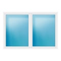 Zweiflügeliges Fenster 250x170 cm Weiß
