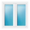 Zweiflügeliges Fenster 118x120 cm Weiß