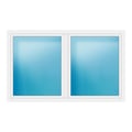 Zweiflügeliges Fenster 230x140 cm Weiß