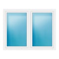 Zweiflügeliges Fenster 171,5x133,5 cm Weiß