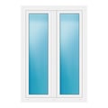 Zweiflügeliges Fenster 104x152 cm Weiß