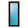 Festverglasung 58x135 cm Mahagoni genarbt