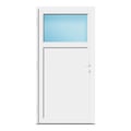 Nebeneingangstür 100x200 cm Anthrazitgrau genarbt 1/3 Glas