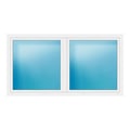 Zweiflügeliges Fenster 235x125 cm Weiß