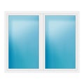 Zweiflügeliges Fenster 220x180 cm Weiß
