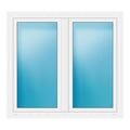 Zweiflügeliges Fenster 140x128 cm Weiß