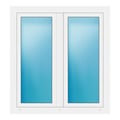 Zweiflügeliges Fenster 115,5x124,5 cm Weiß