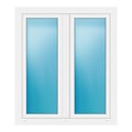 Zweiflügeliges Fenster 112x130 cm Weiß