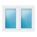 Zweiflügeliges Fenster 120x96 cm Weiß