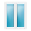 Zweiflügeliges Fenster 120x150 cm Weiß