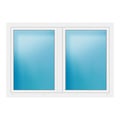 Zweiflügeliges Fenster 180x125 cm Weiß