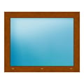Festverglasung 100x80 cm Golden Oak genarbt
