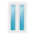 Zweiflügeliges Fenster 80x130 cm Weiß