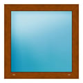 Festverglasung 88x88 cm Golden Oak genarbt