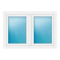 Zweiflügeliges Fenster 130x90 cm Weiß