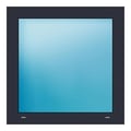 Festverglasung 80x80 cm Anthrazit Feinstruktur