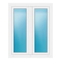 Zweiflügeliges Fenster 102x125 cm Weiß