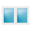 Zweiflügeliges Fenster 155x105 cm Weiß