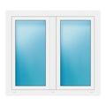 Zweiflügeliges Fenster 120x108 cm Weiß