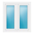 Zweiflügeliges Fenster 97x105 cm Weiß