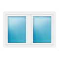Zweiflügeliges Fenster 138x95 cm Weiß